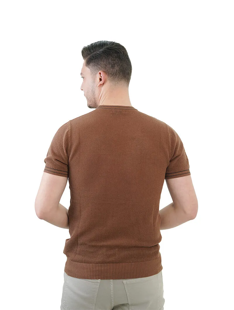 T-shirt en tricot demi-manches